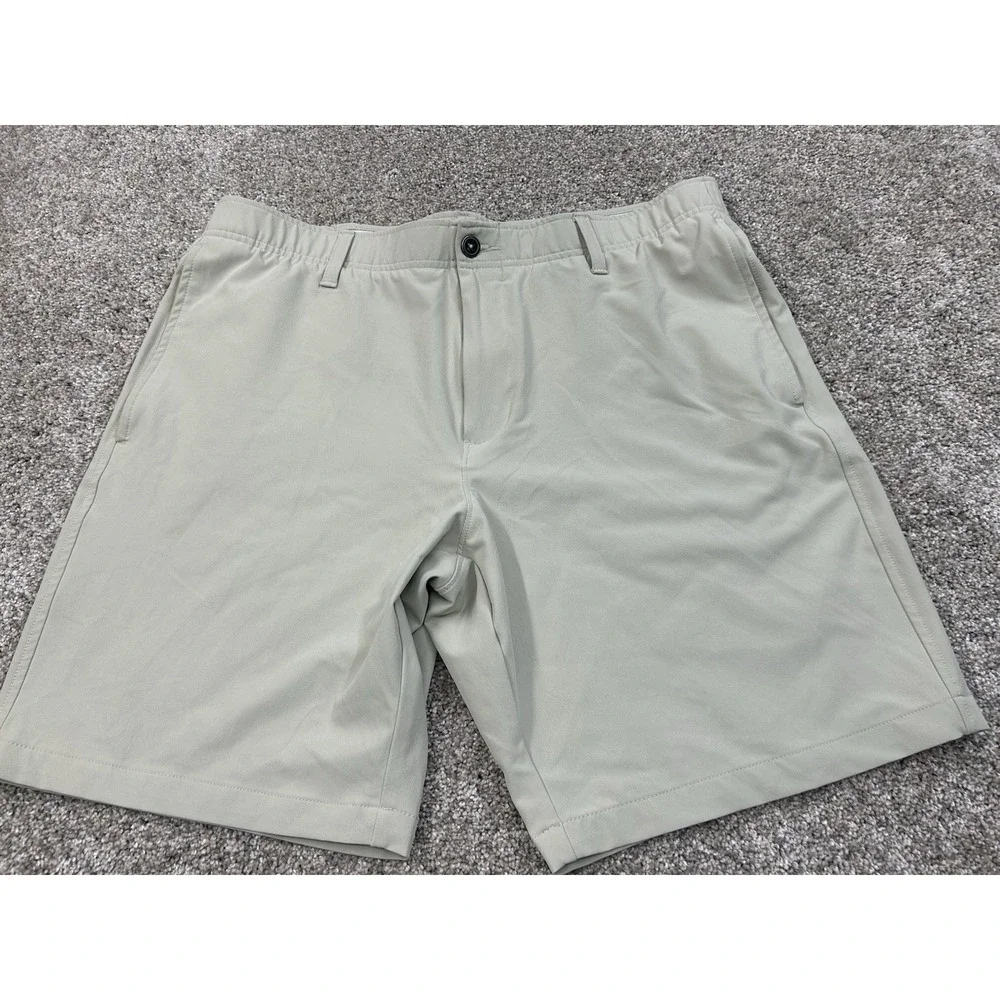 Under Armour Golf Shorts Mens 38  HeatGear Beige Lightweight Modern 9